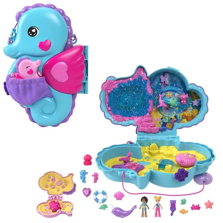 Mattel Polly Pocket Daddy and Me Seepferdchenschatulle