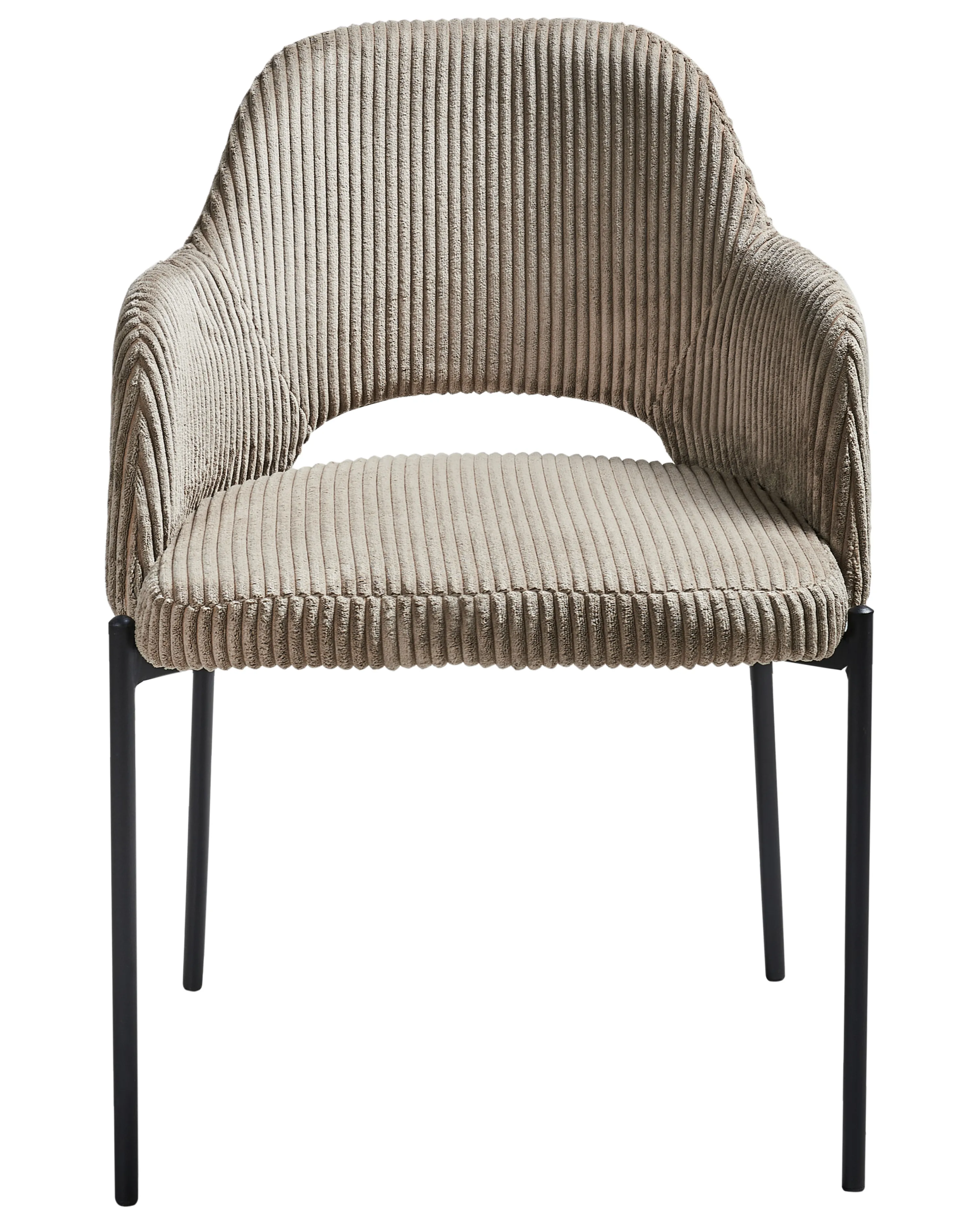 Set van 2 eetkamerstoelen RATON Corduroy Taupe