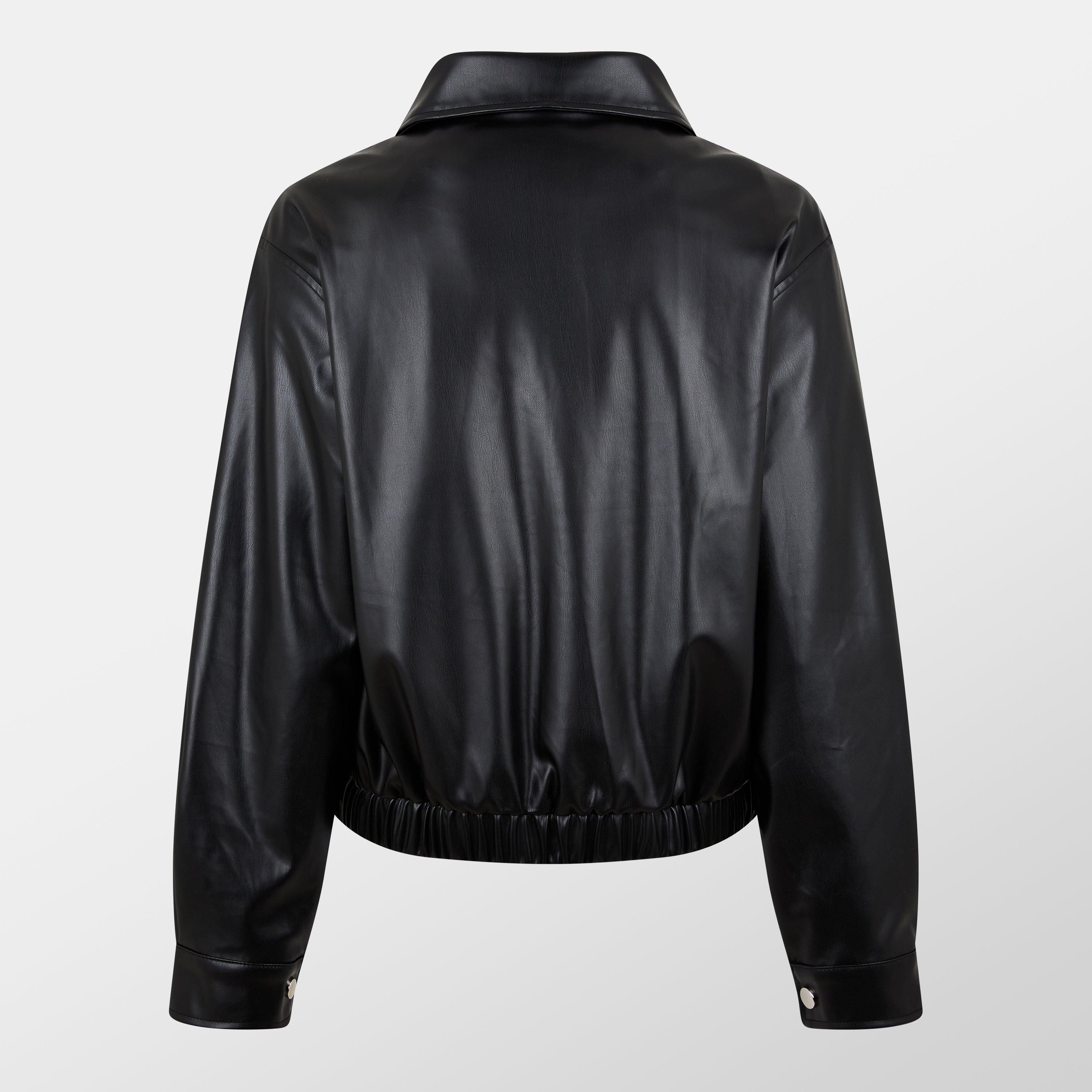 Missy Empire ME Faux Leather Bomber Jacket Womens