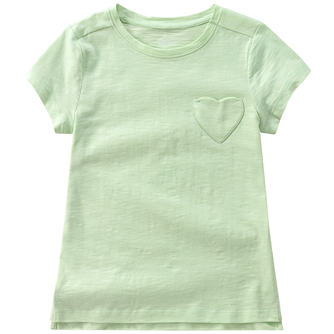 Topolino Mädchen T-Shirt mit Herz-Tasche hellgrün