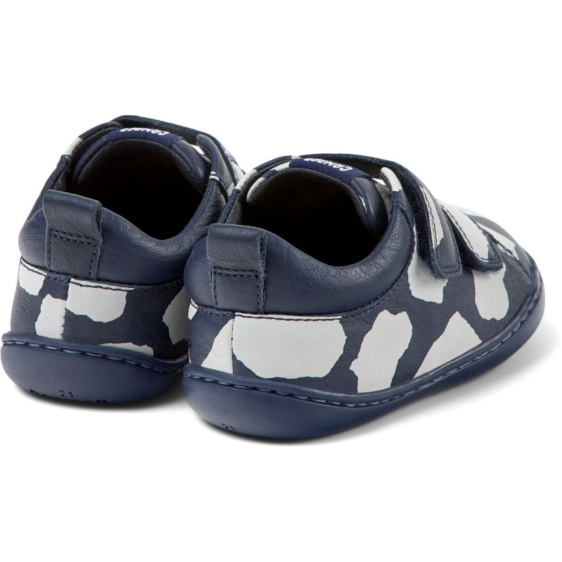 Camper Camper Peu Sella Velcros Marine Motif Vache