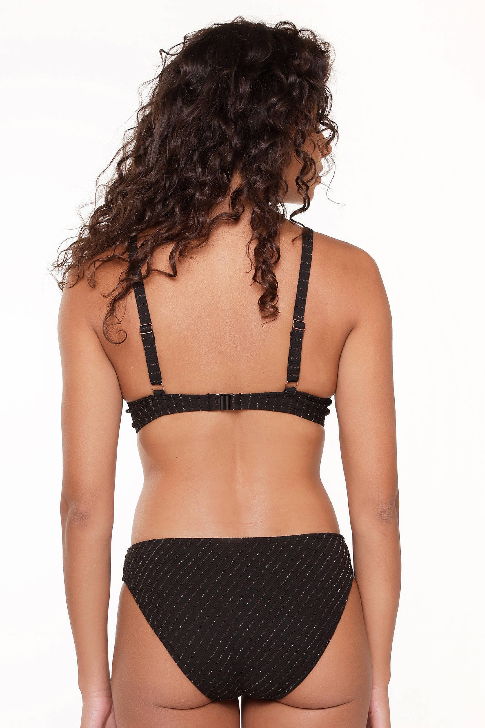 LingaDore voorgevormde beugel bikinitop met lurex zwart