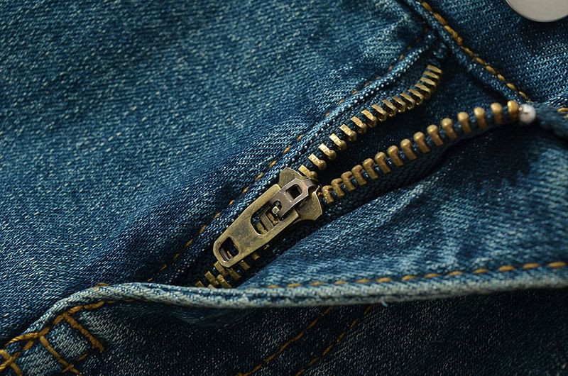 Seventh Snow - Gewassen denim shorts met hoge taille