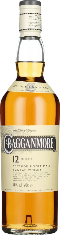 CRAGGANMORE 12 YEARS SINGLE MALT 70CL