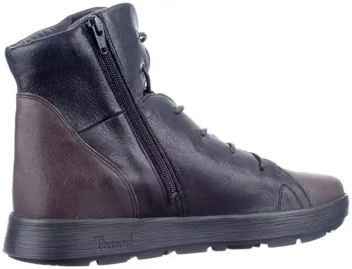 Think bruin/zwart 000450-2030 - maat 43 veterboot bruin/zwart - maat 43 Calandschoen