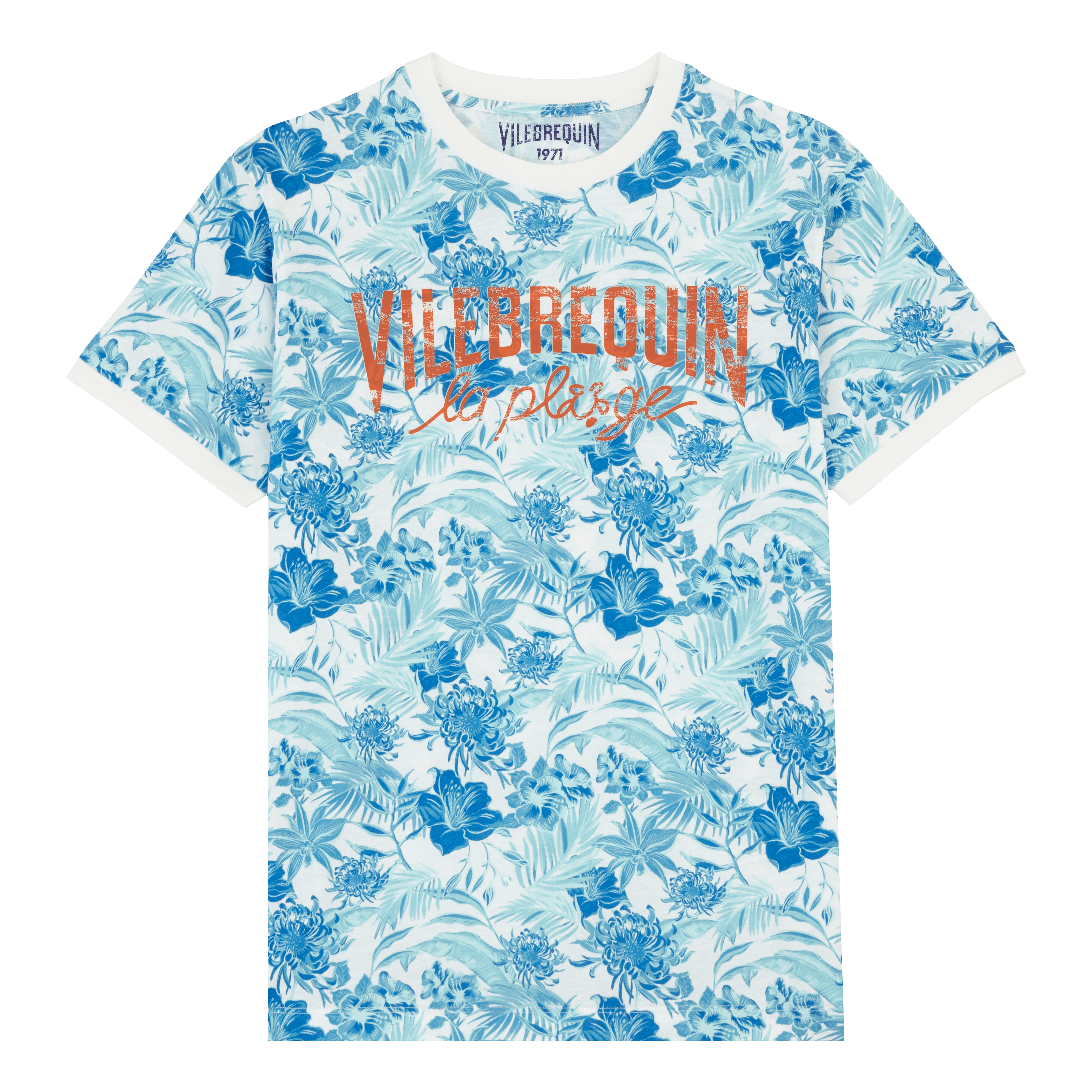 T-Shirt en Coton Homme Tahiti Flowers