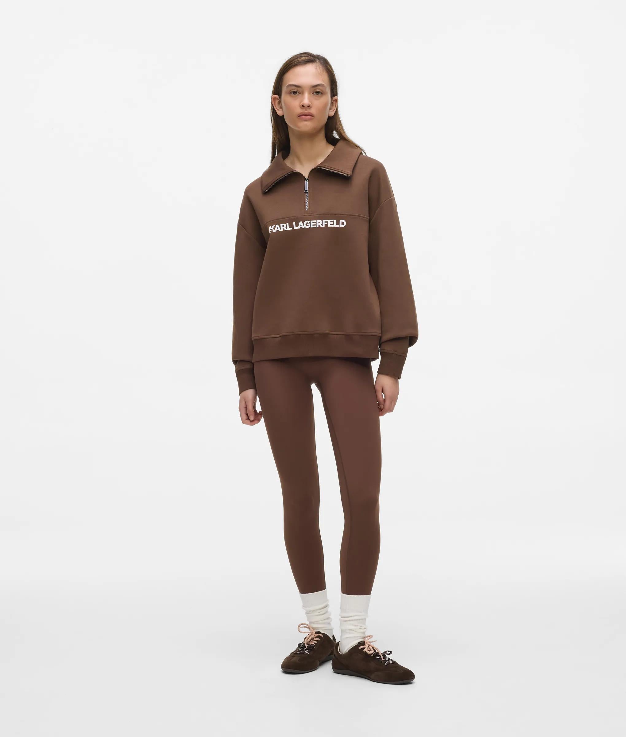 Logo Athleisure sweatshirt met korte rits