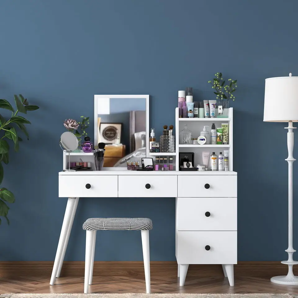 Make-up Tafel - 112cm - Incl. Kruk - Bulon