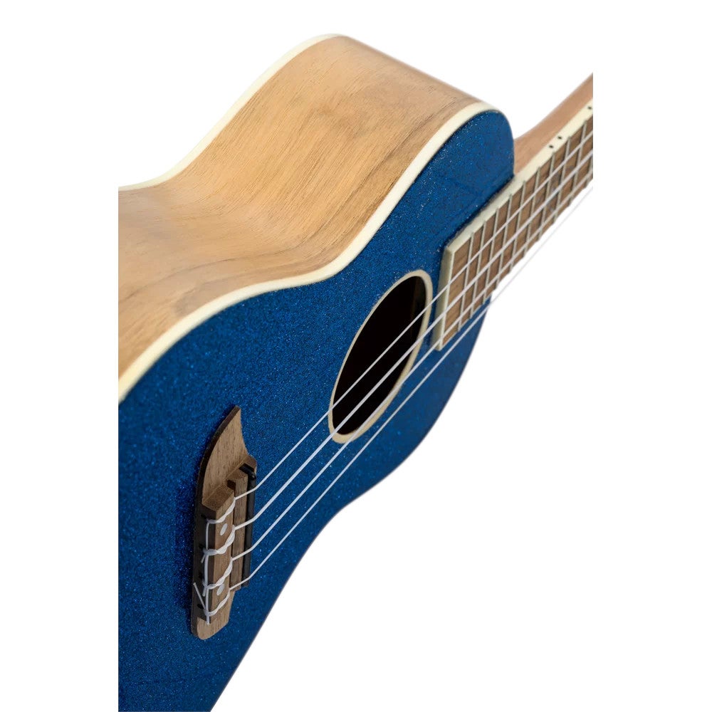 Ortega RUEL-MBL Element Series Concert Size Ukulele Metallic Blue concert ukelele met gigbag