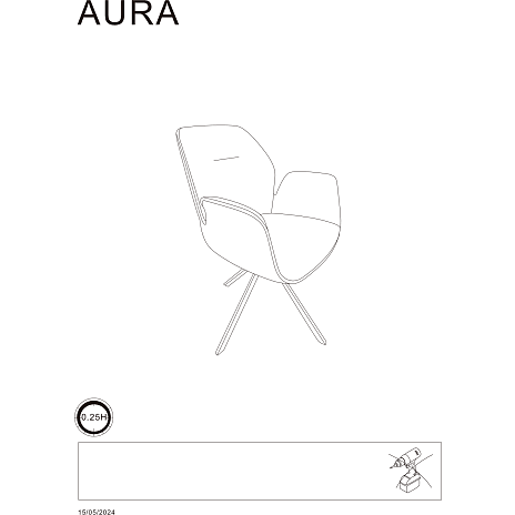 Aura spisebordsstol - beige
