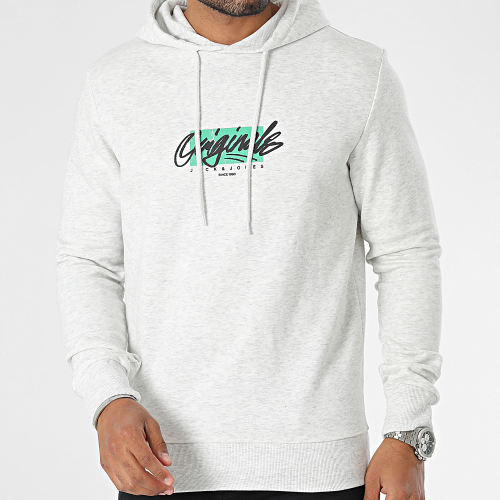 Sweat Capuche Sergey Blanc Chiné