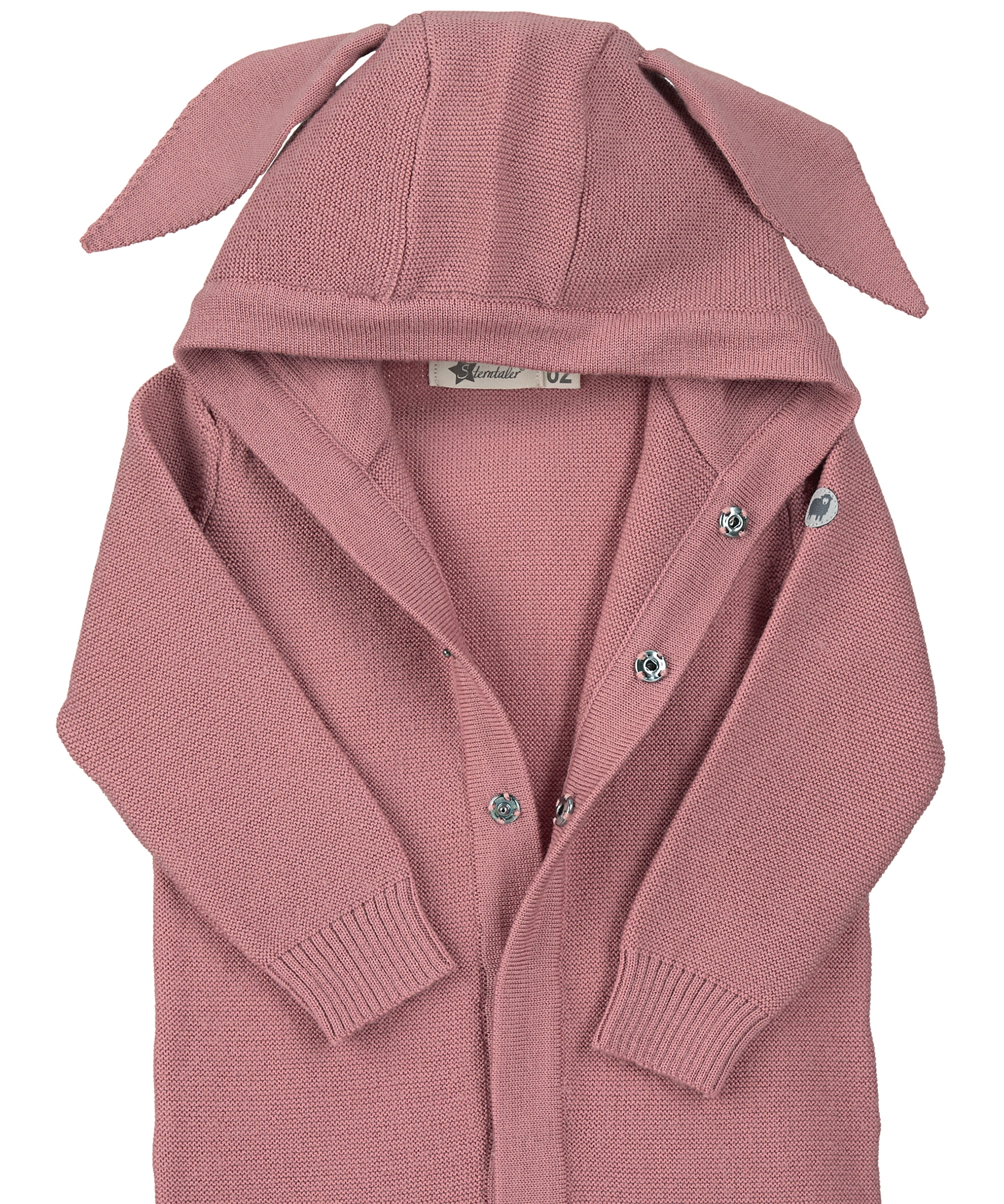 Woll-Overall HÄSCHEN mit Öhrchen in rosa