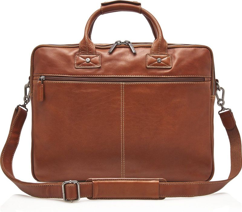 Castelijn & Beerens - Firenze - Laptoptas - Lichtbruin - Leer - 17 inch