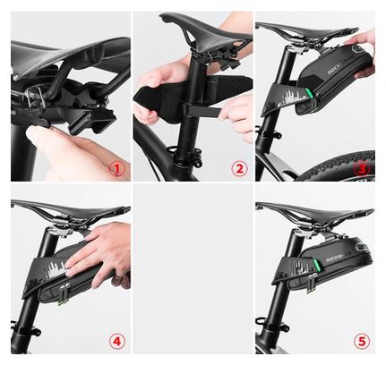 Sacoche de selle de vélo Rockbros C27-1 noire