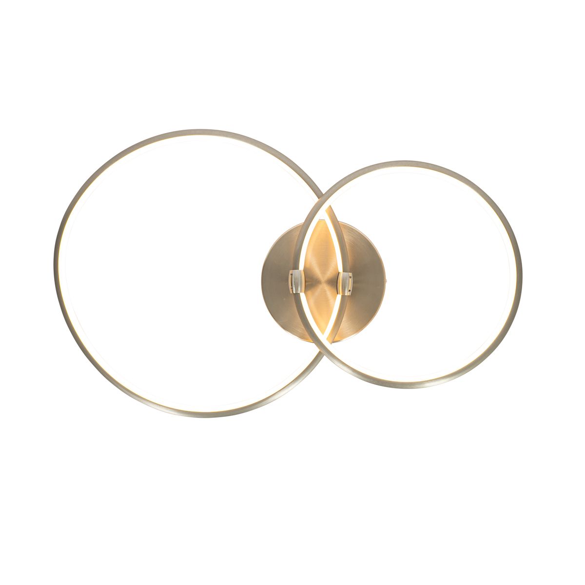 Design plafondlamp staal incl. LED 3-staps dimbaar 2-lichts - Joaniqa