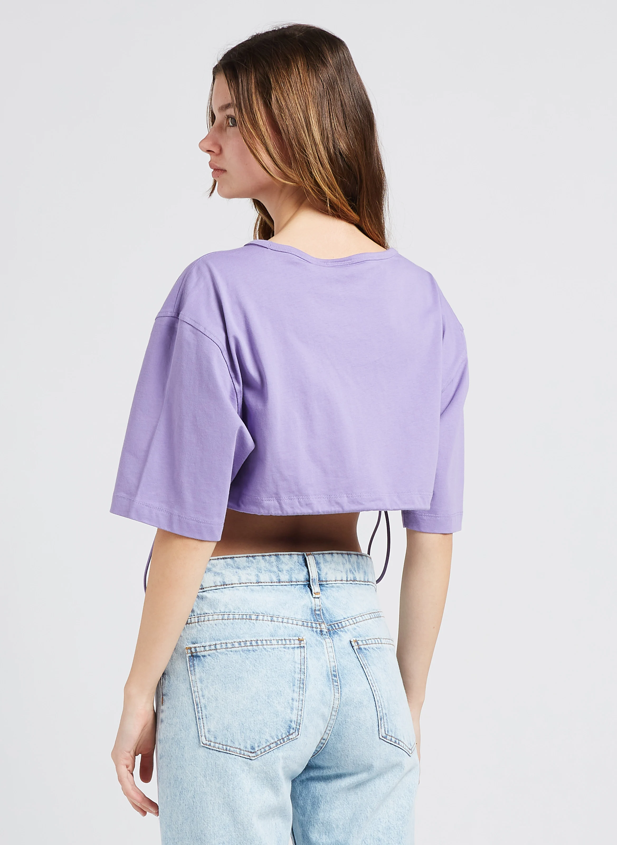 Tee shirt 2 en 1 en coton| Violet