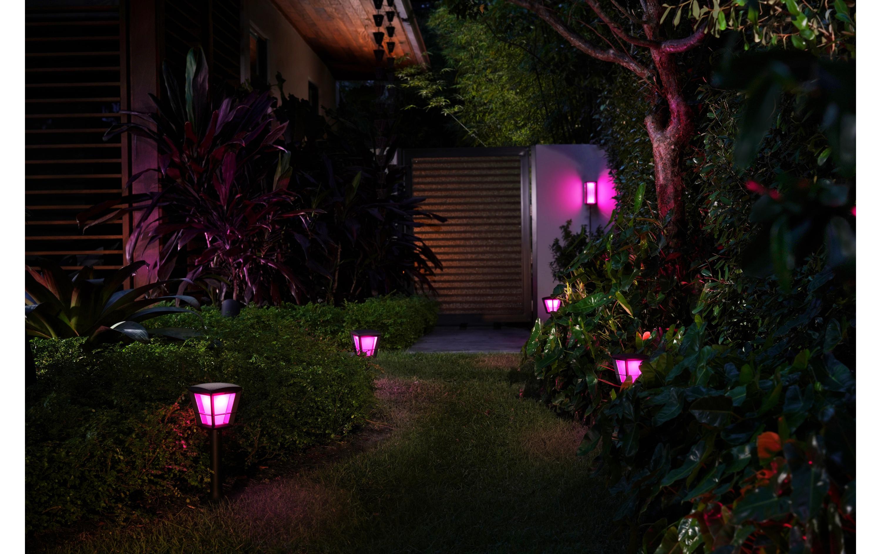 White & Color Ambiance Outdoor Impress Wandl. schwarz NV<br>Aussenleuchte Impress Hue WACA LV EU