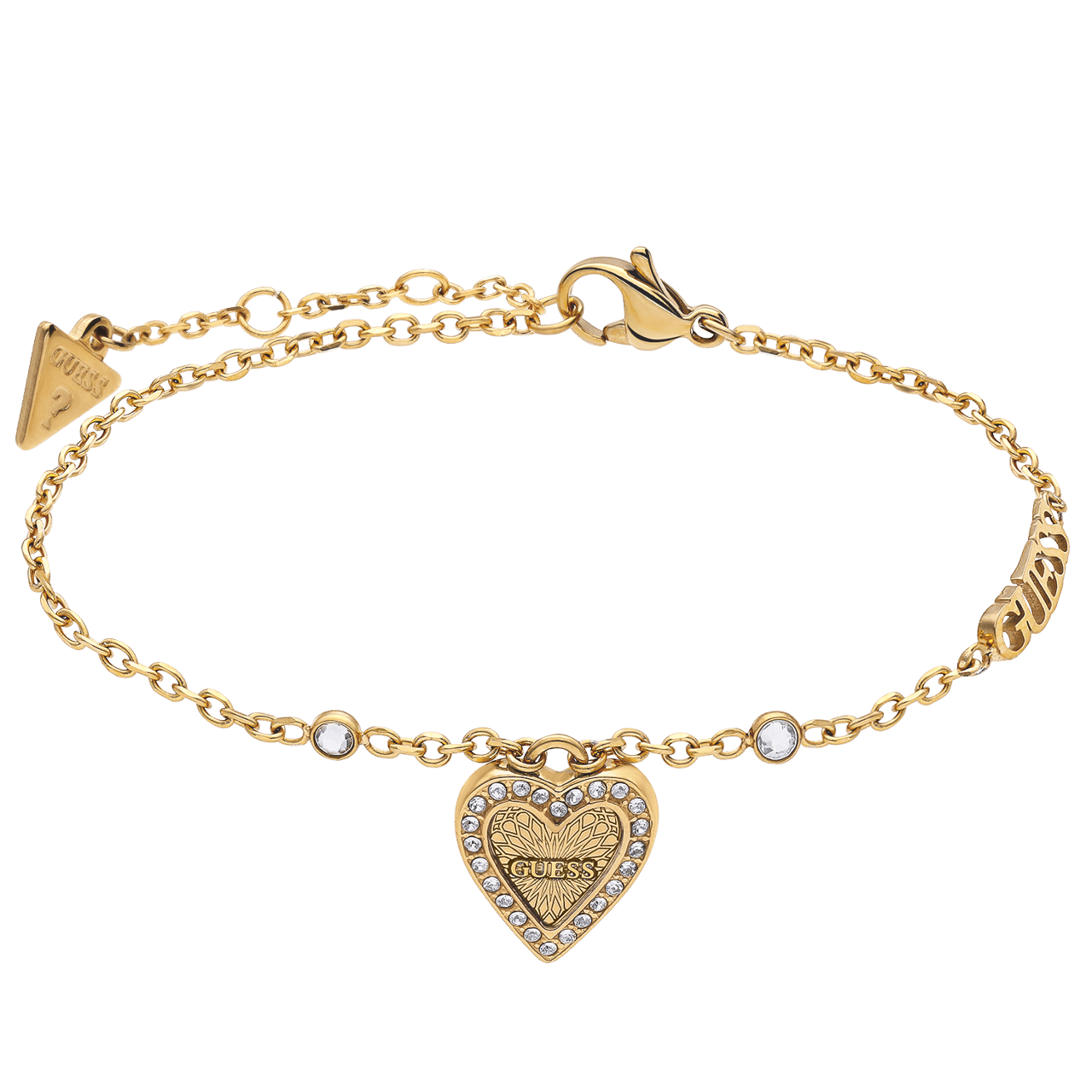 Guess stalen goldplated armband LOVE ME TENDER