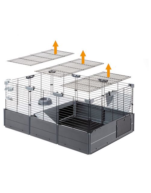 Ferplast Multipla - Dierenverblijf - 107.5x72x50 cm Grijs