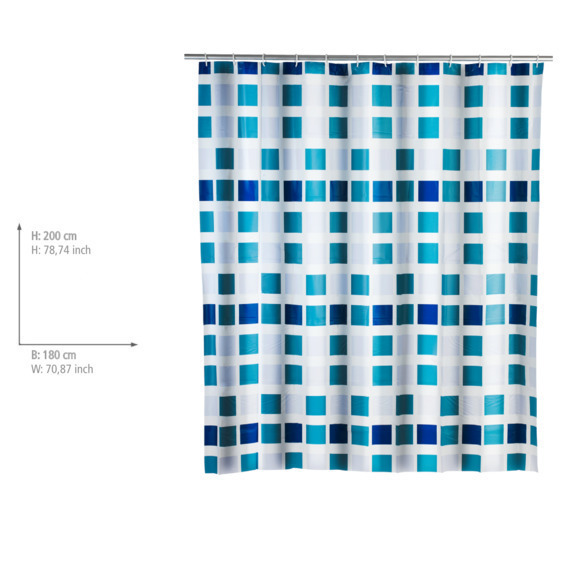Wenko PEVA douchegordijn 180x200cm mozaïek inclusief ringen