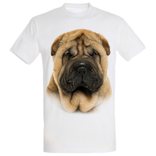 Camiseta Shar Pei, branca
