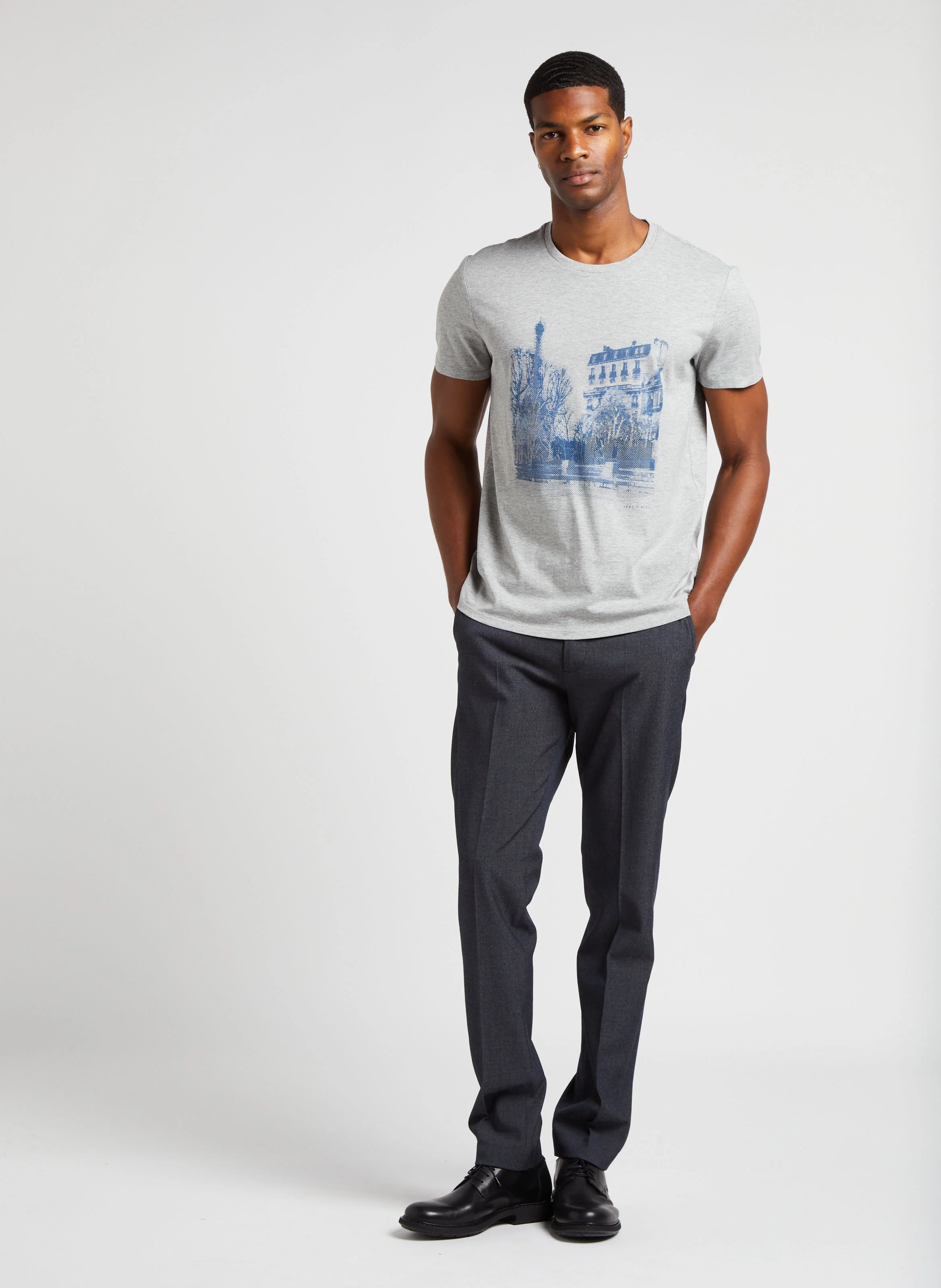Pantalon slim style costume| Bleu