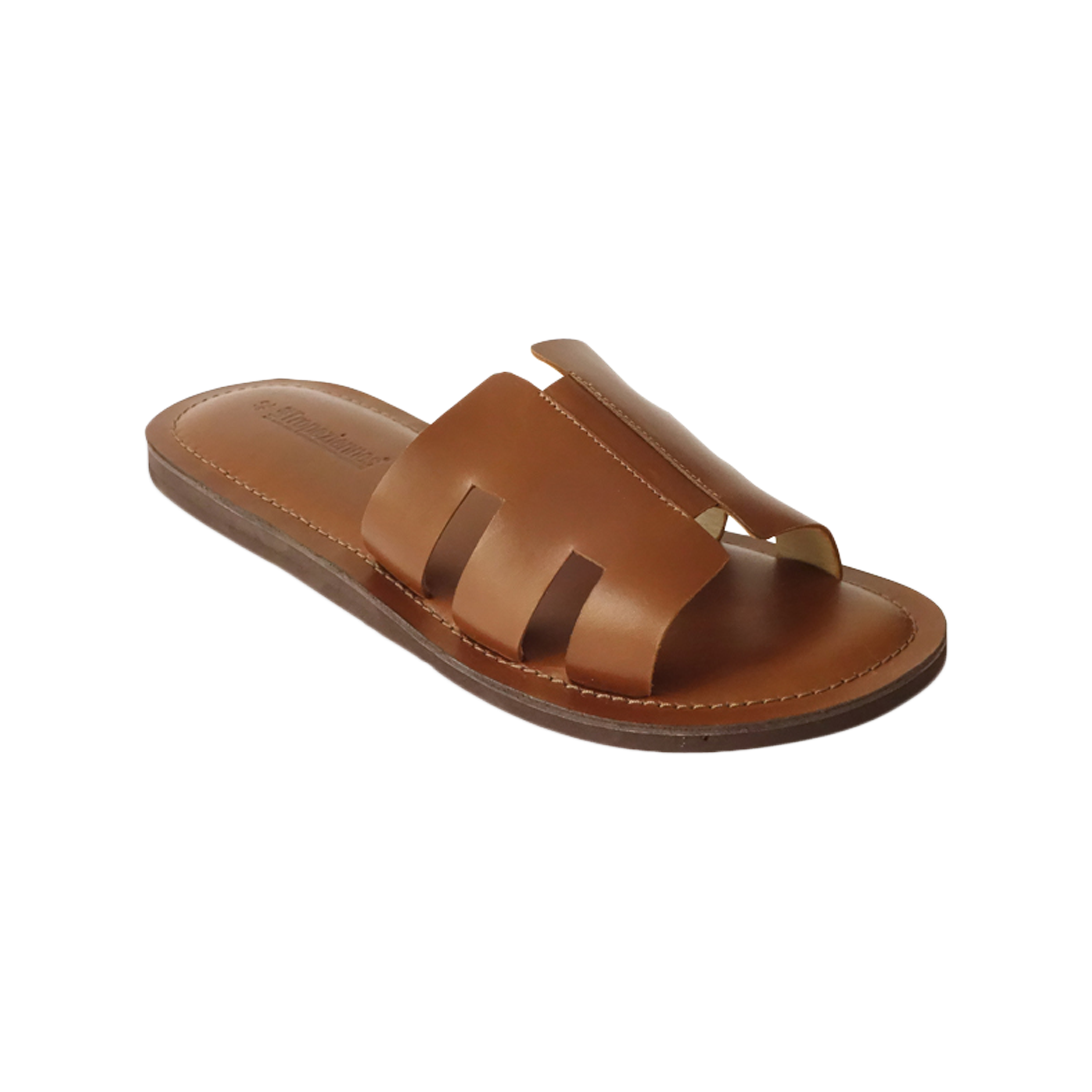 Sandales plates cuiremia | Marron