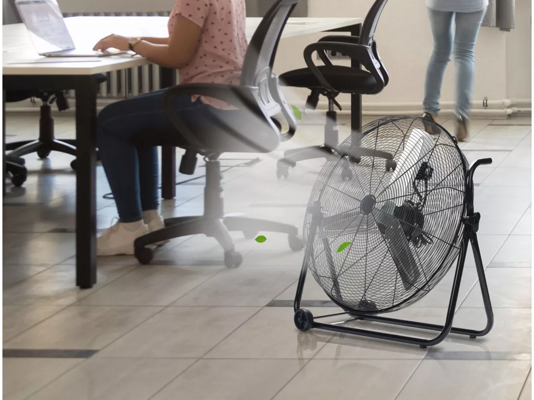 Ventilateur industriel 160W avec 3 vitesses et roues