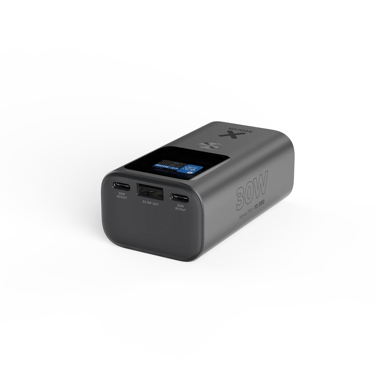 (30W) 10000mAh Nova Mini USB A / 2x USB C Powerbank Fast Charge Ladegerät (XNP100) - Grau