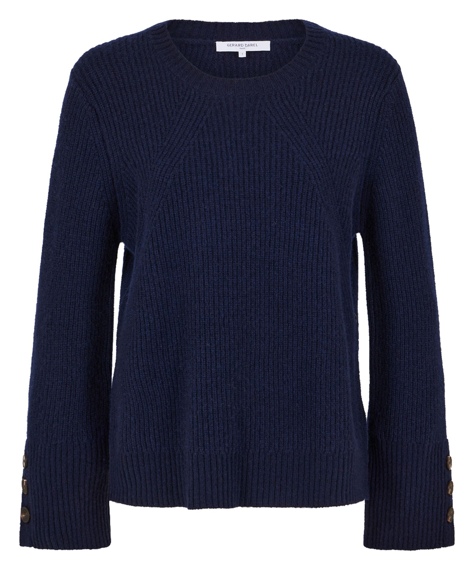 JOYCA - Pull col rond en laine | Bleu