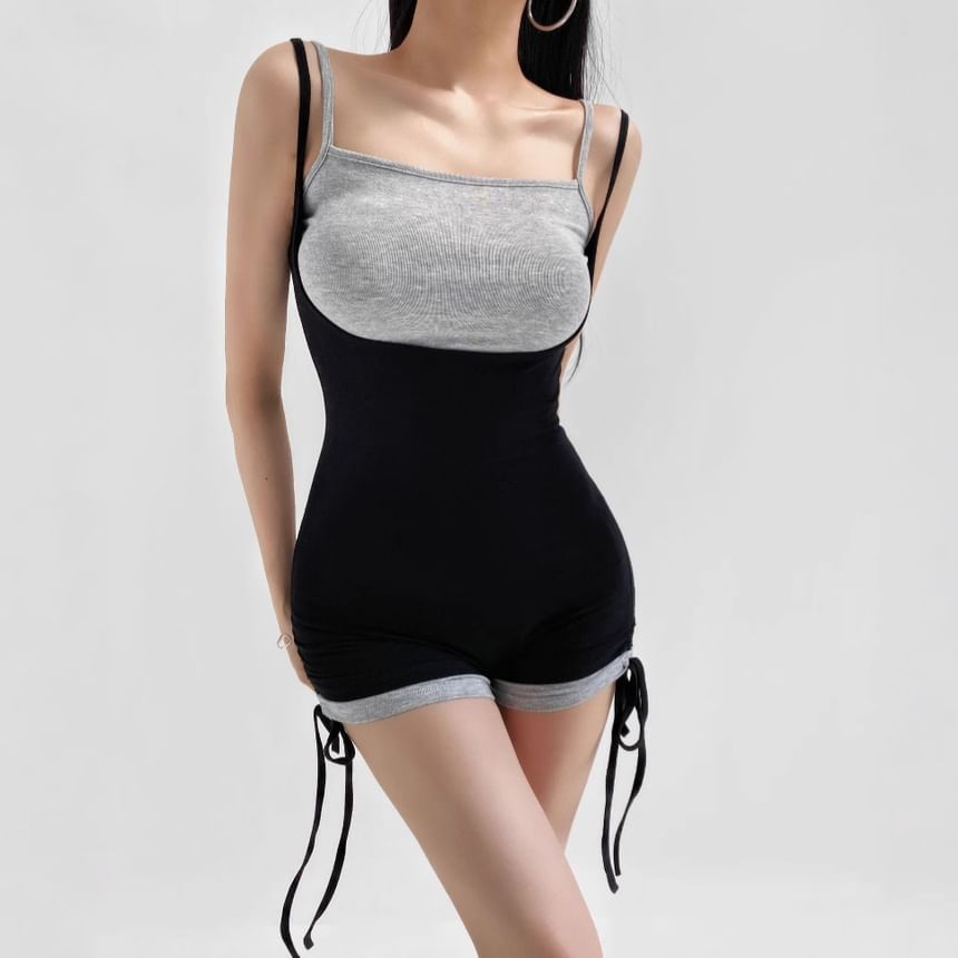 Faiar - Spaghettibandjes Tweekleurige Slim Fit Romper