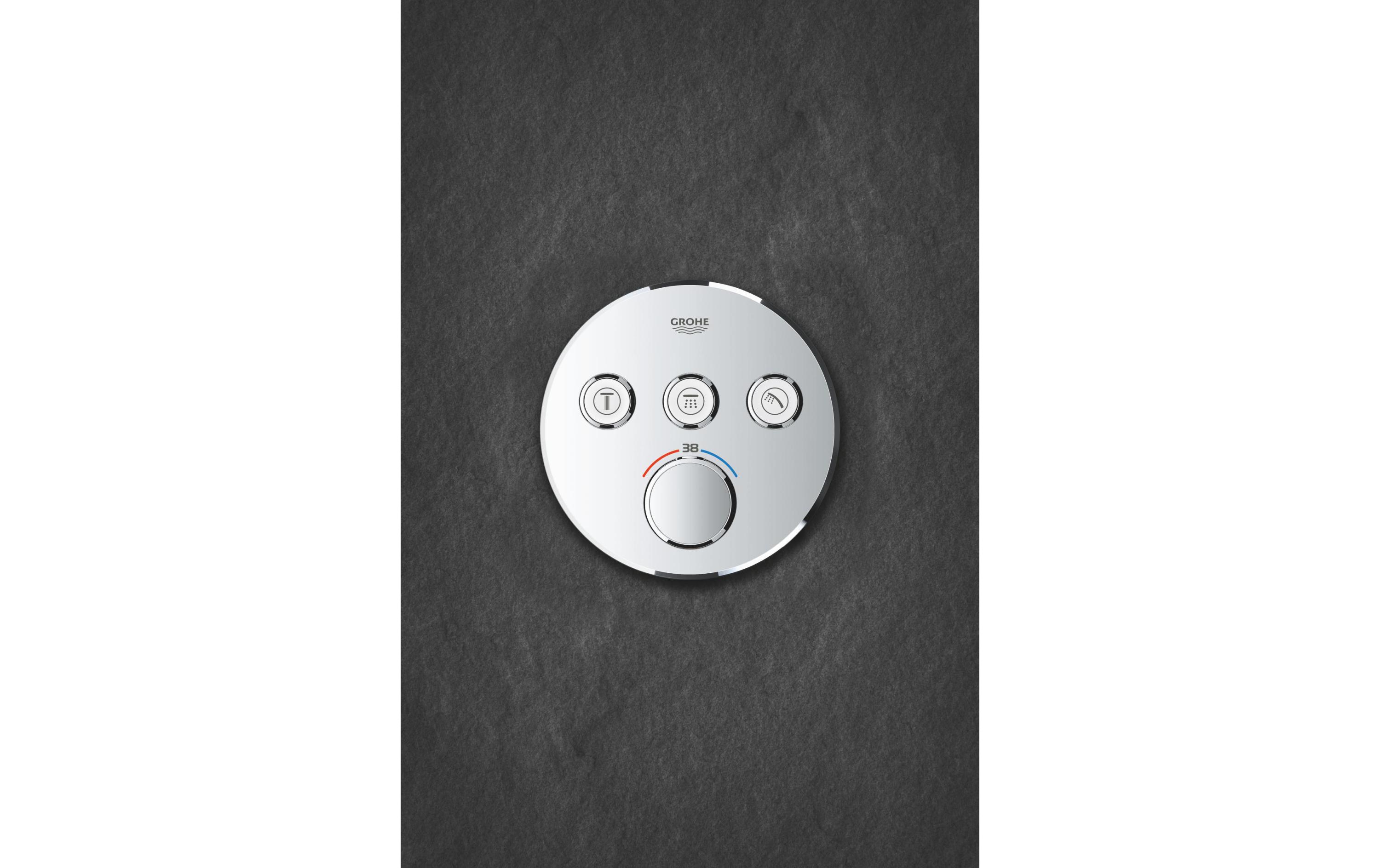 Duscharmatur Grohtherm SmartControl 43 mm, Chrom<br>Thermostat mit drei Absperrventilen