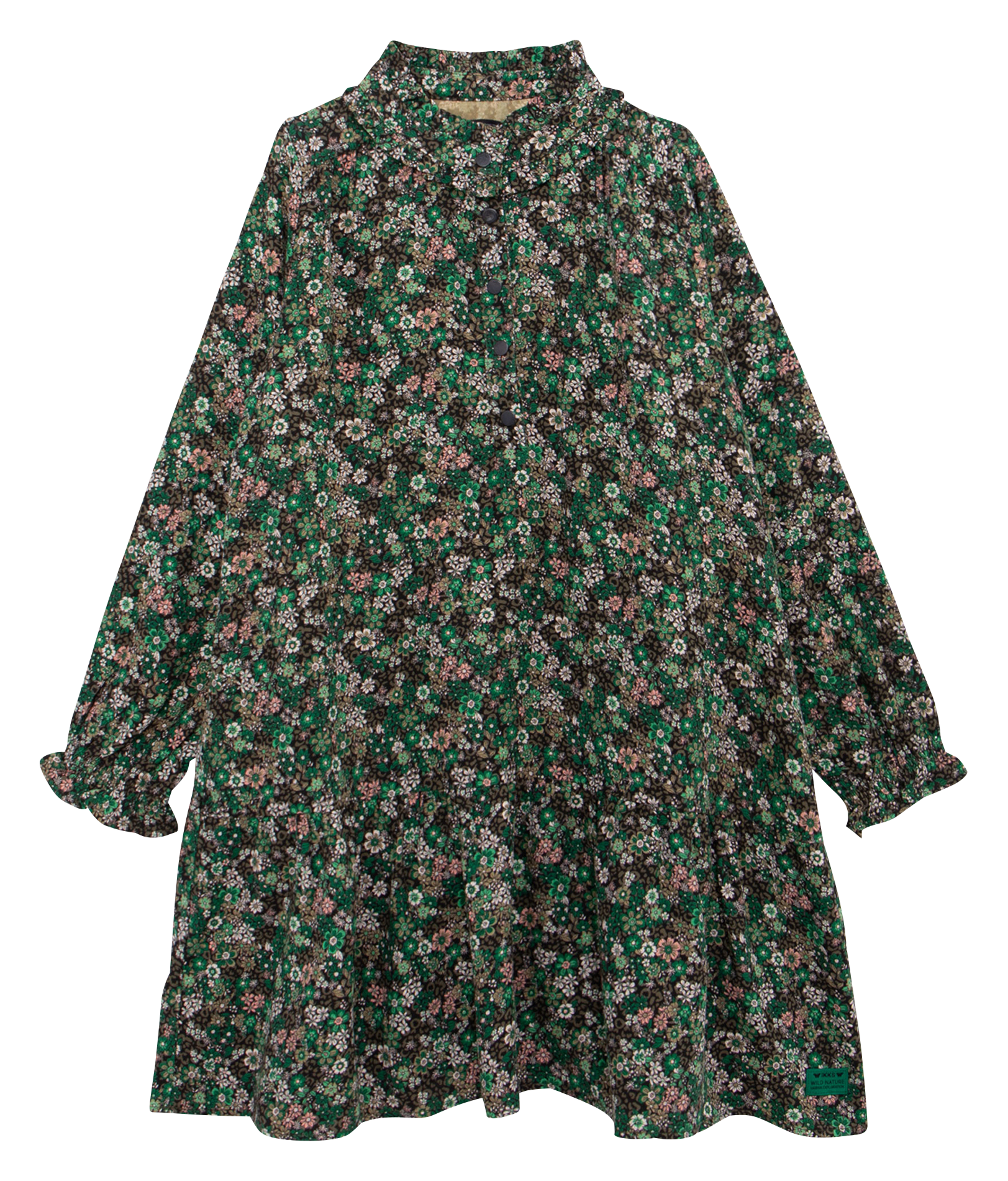 Robe ample à col rond | Kaki