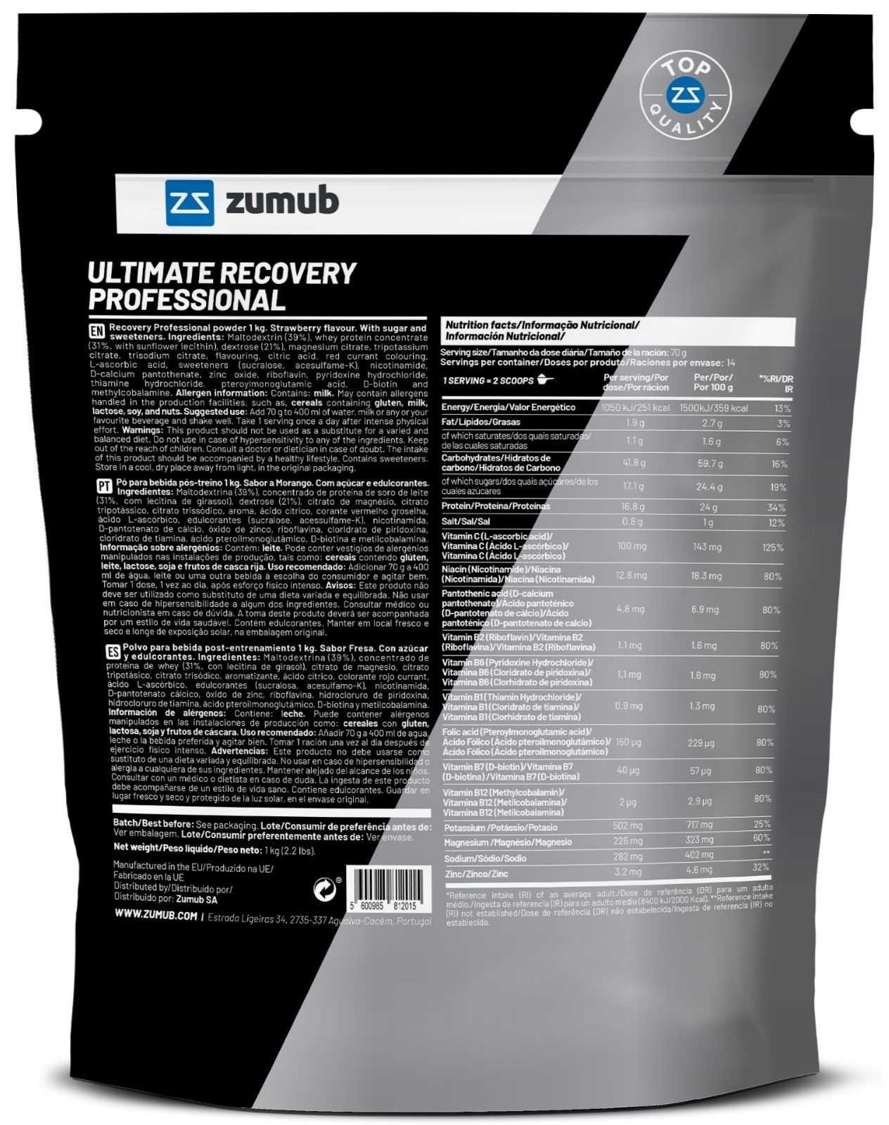 Zumub Ultimate Recovery Professional 1kg