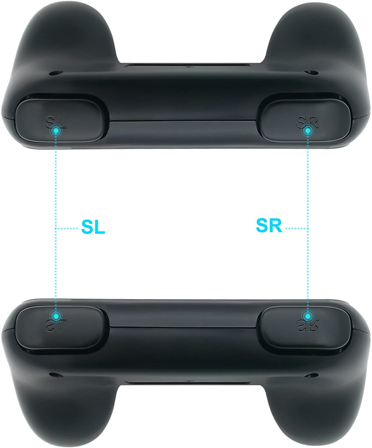 (2er Set) Ergonomischer Nintendo Switch / OLED Joy Con Controller Griff Halterung - Blau / Rot