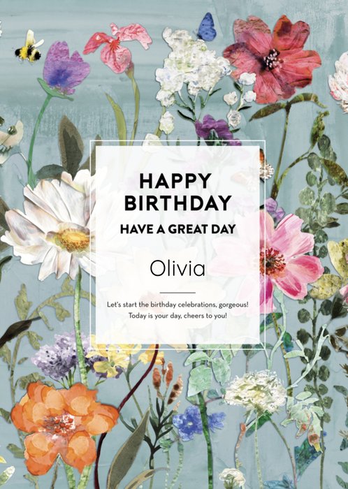 The Gift Label | Verjaardagskaart | Bloemen