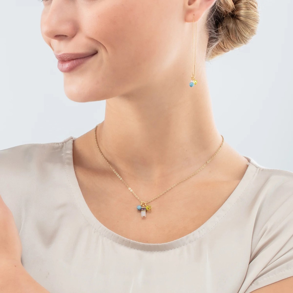 Collier Coeur de Lion small Gardian pastel