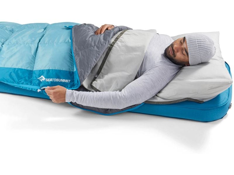 SEA TO SUMMIT Traveller 7C/45F R Polyester, Hellblau Mumienschlafsack