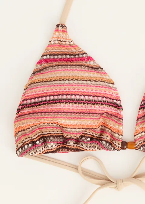 Triangel bikini top met strepen assorti (ASSOR)