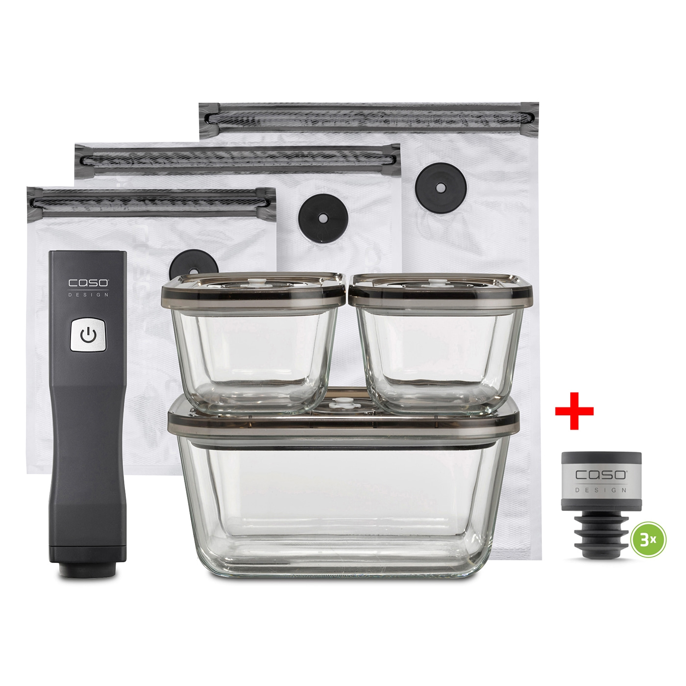 Vacu OneTouch Eco-Set + WineLock (3er-Set)