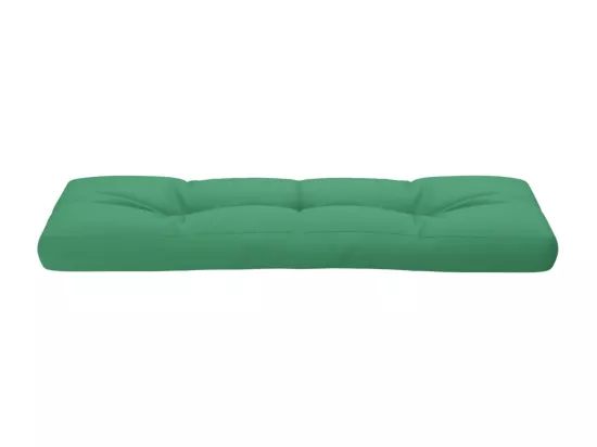 Coussin de palette vert 120x40x12 cm tissu
