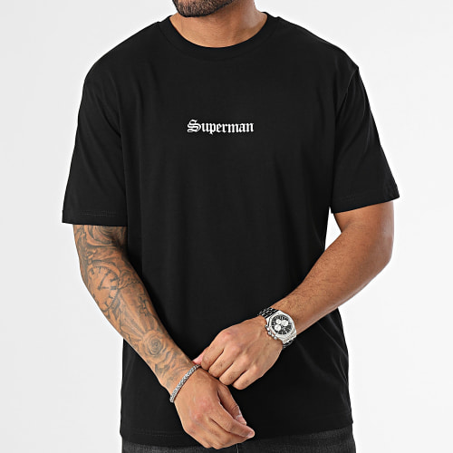 Tee Shirt Oversize Superman Logo Noir