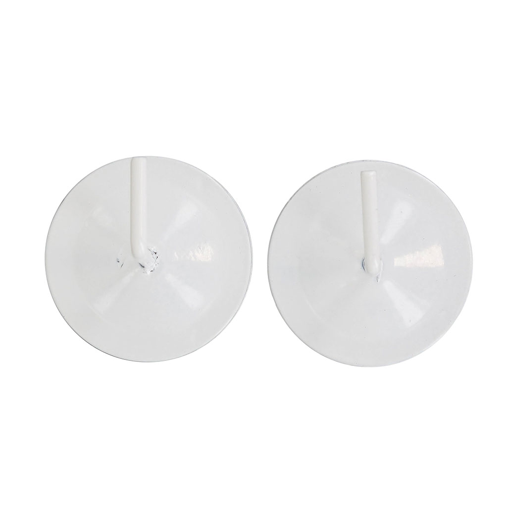 Lot de 2 supports tringle rideau adhésifs blanc laqué D 30mm