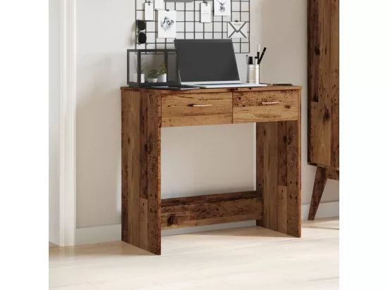Bureau style vieux bois 80x40x75 cm bois d'ingénierie