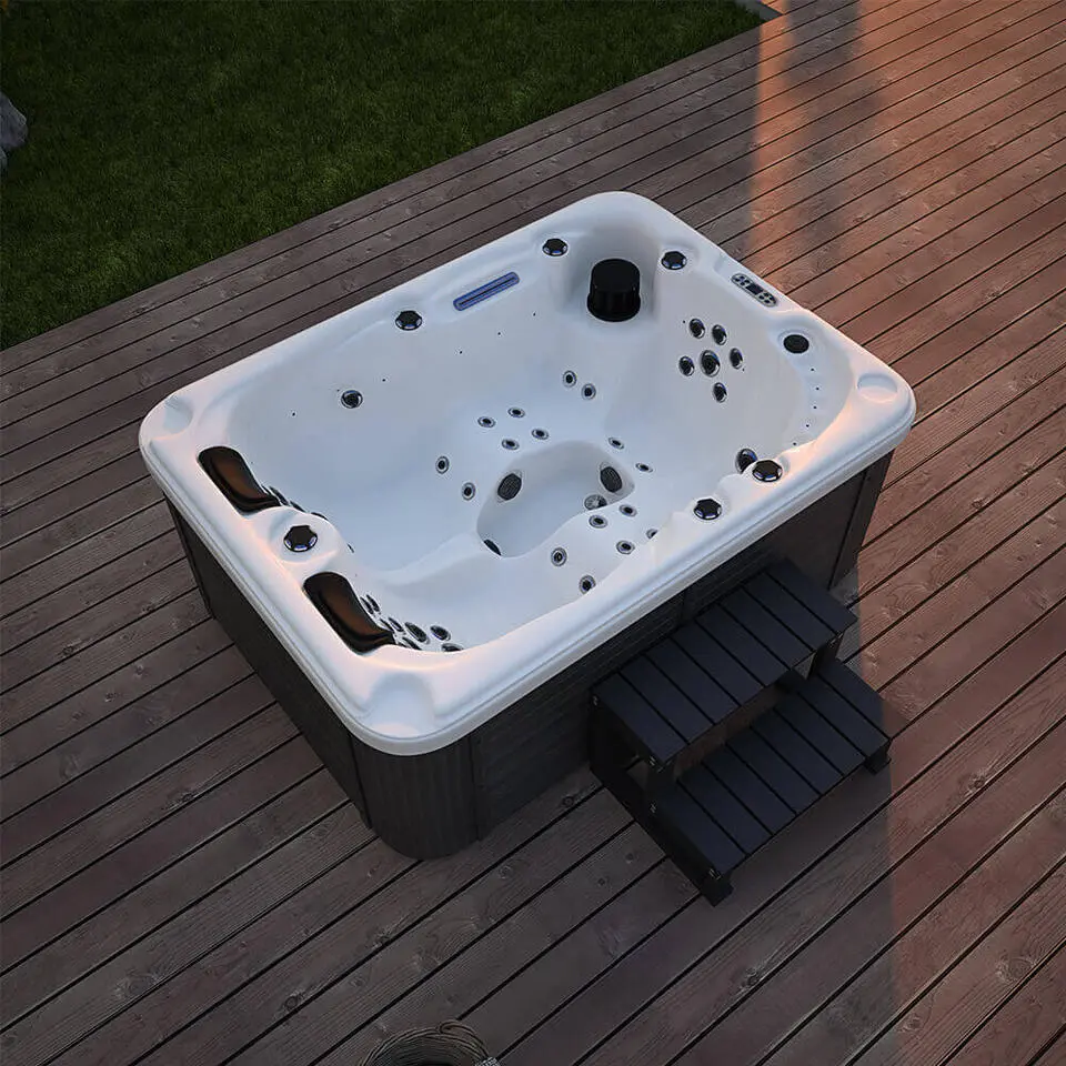 HOME DELUXE Buiten whirlpool BEACH Met treden en thermische afdekking