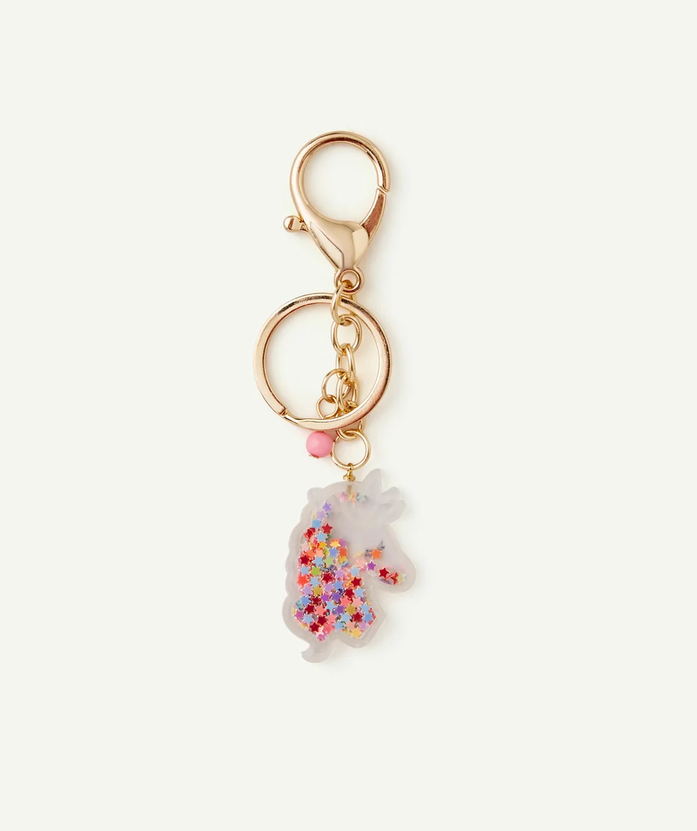 PORTE-CLÉS FILLE AVEC LICORNE ÉTOILÉE