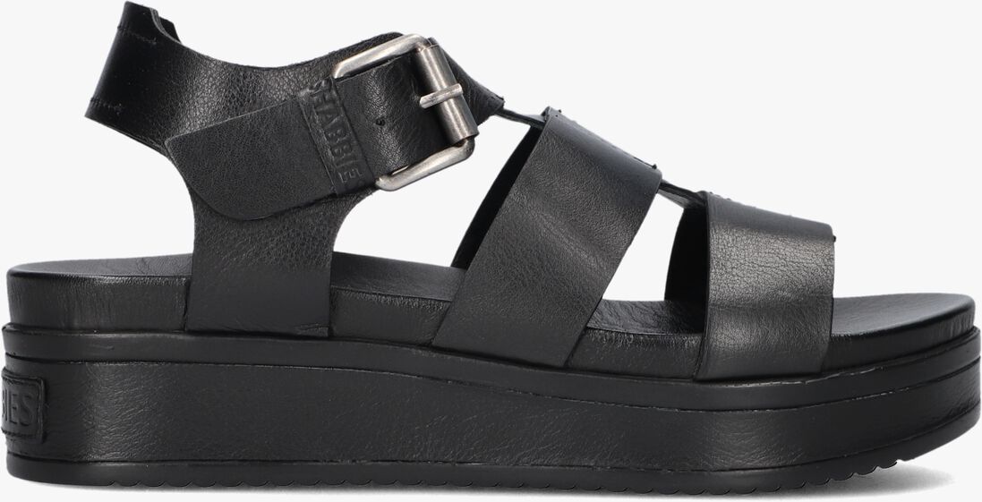 zwarte shabbies platte sandalen maro bold