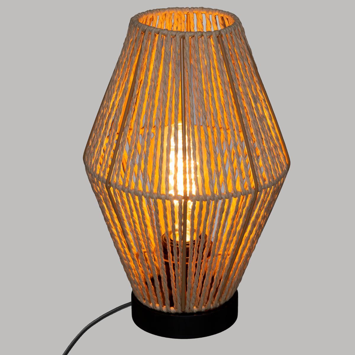 LAMPE CORDE AISSA NATUREL H.32CM