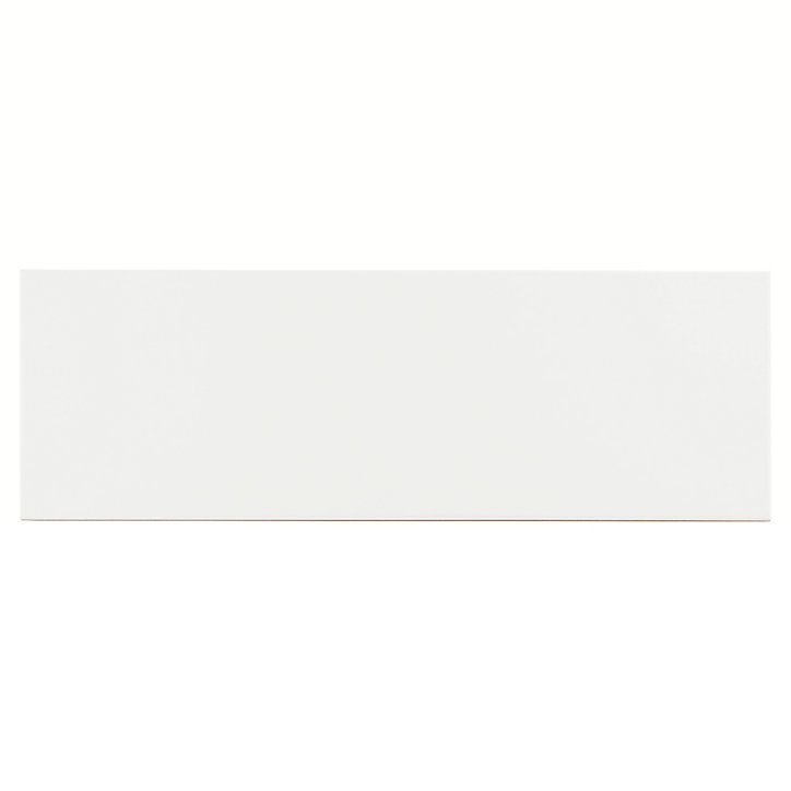 Carrelage mural grès cérame émaillé mat blanc lisse 20 x 60 cm Plain