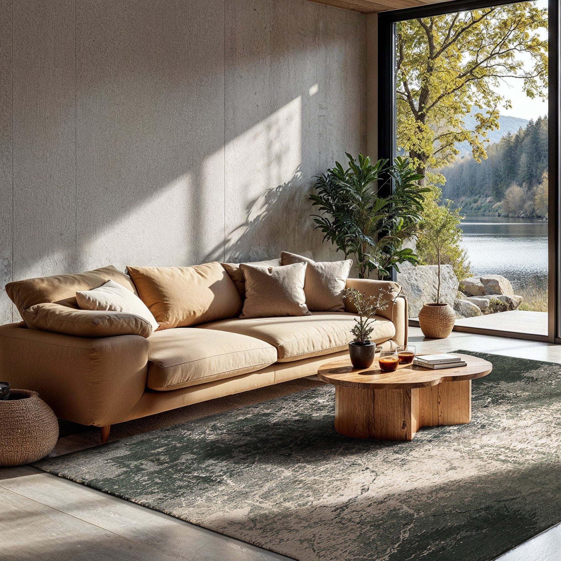 Louis de Poortere Mad Men Vloerkleed Ã 140 cm - Dark Pine